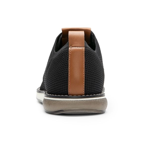 Men's Knitted Oxford Casual Dress Shoes - BLACK - 4