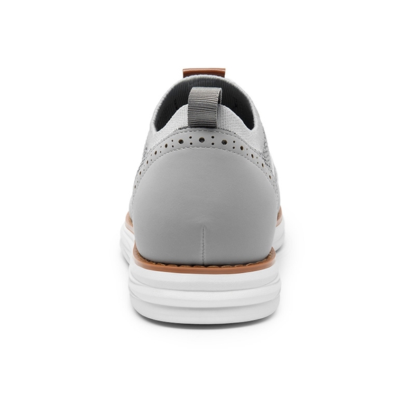 [KnitFlex SmartCraft+] Men's Wingtip Mesh Oxford Sneakers - GREY - 5
