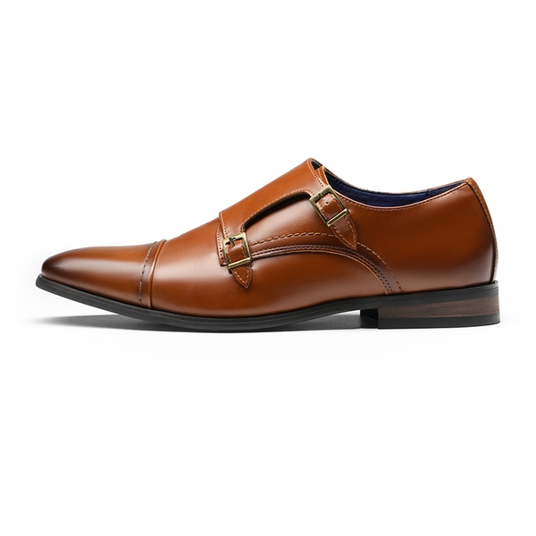 Men's Wide Width Monk Strap Dress Shoes-Bruno Marc
