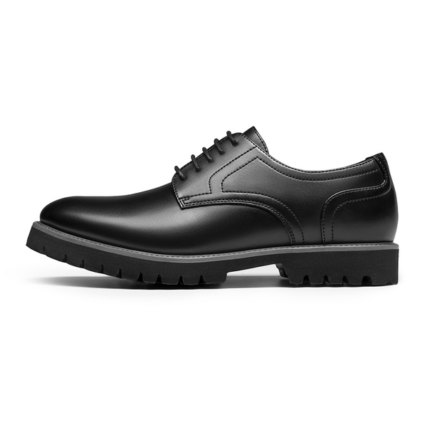 Men's Plain-Toe Oxford Dress Shoes - BLACK - 1