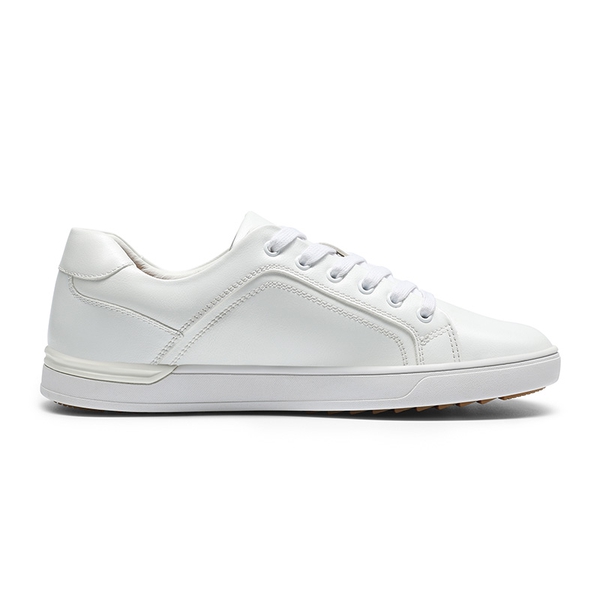 Men's Wide Classic Vegan Leather Sneakers - WHITE - 2