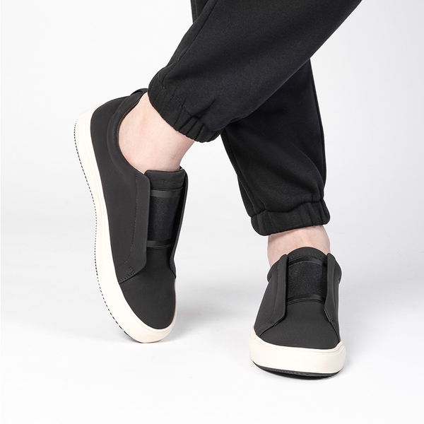 Men's Modern Slip-On Fashion Sneakers - BLACK - 7