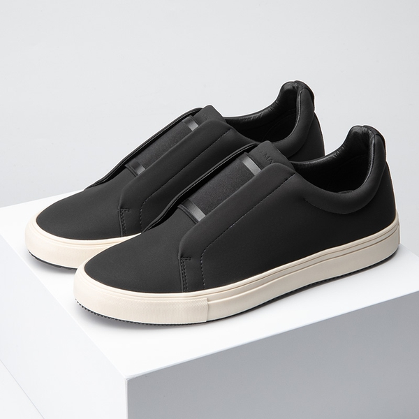 Men's Modern Slip-On Fashion Sneakers - BLACK - 8