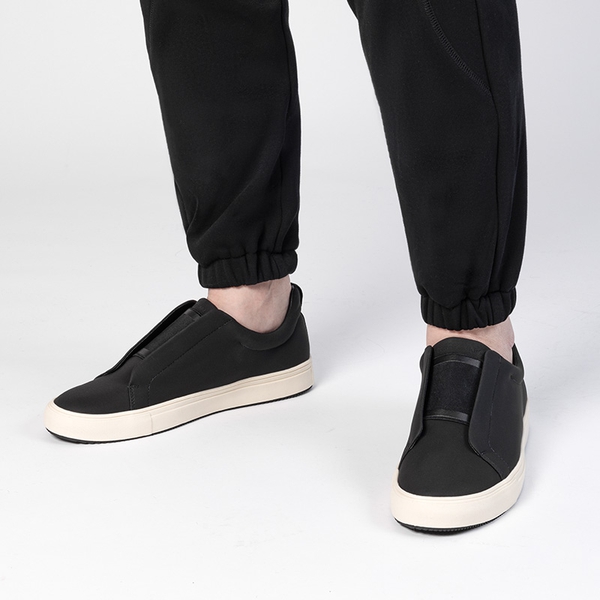 Men's Modern Slip-On Fashion Sneakers - BLACK - 5