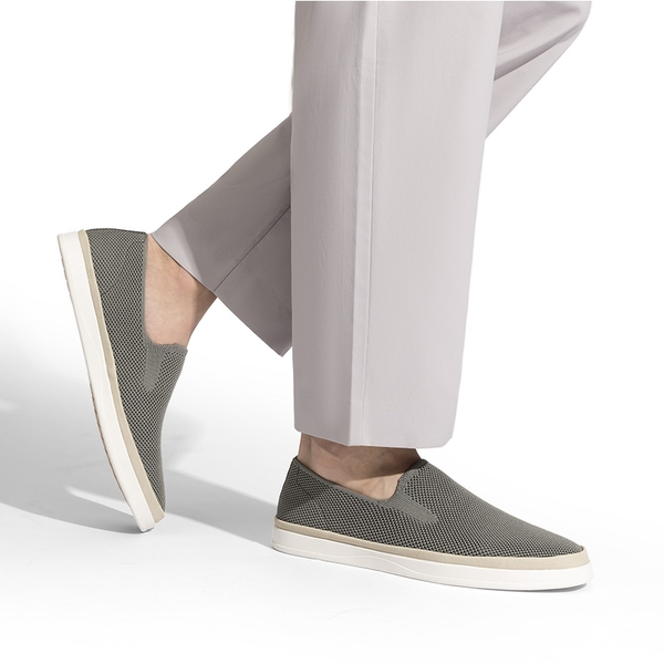 Men's Casual Slip-On Loafers - GREY - 6