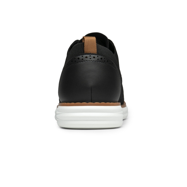 [KnitFlex SmartCraft] Men's Knitted Wingtip Oxford Shoes - BLACK - 5