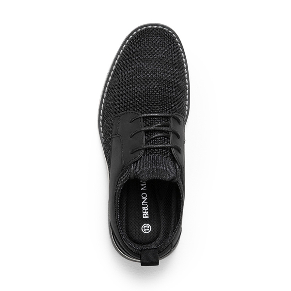 Boys' Knitted Oxford Dress Shoes - BLACK - 4