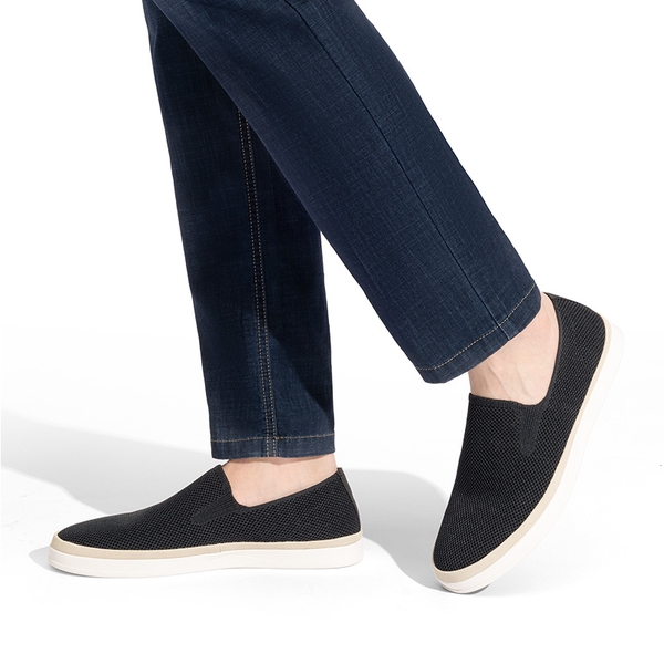 Men's Casual Slip-On Loafers - BLACK - 7