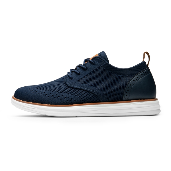 [KnitFlex SmartCraft] Men's Knitted Wingtip Oxford Shoes - NAVY - 2