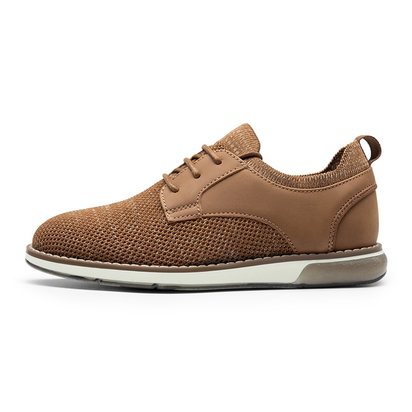 Boys' Knitted Oxford Dress Shoes - BROWN - 1