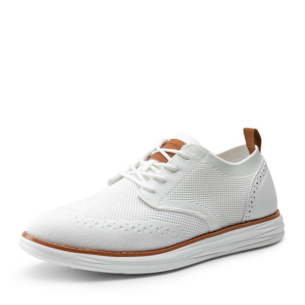 [KnitFlex SmartCraft] Men's Knitted Wingtip Oxford Shoes - WHITE -  0