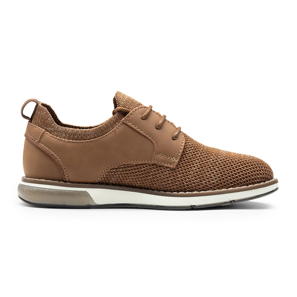Boys' Knitted Oxford Dress Shoes - BROWN - 2