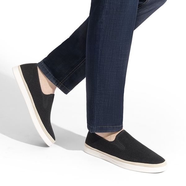 Men's Casual Slip-On Loafers - BLACK - 6