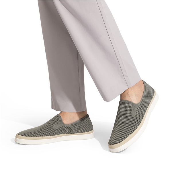 Men's Casual Slip-On Loafers - GREY - 7