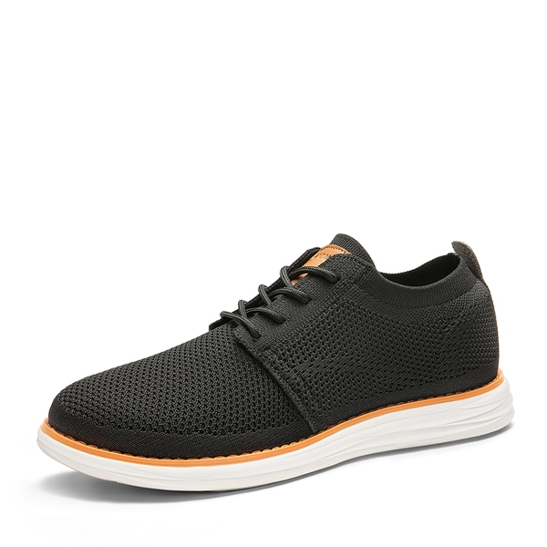 [KnitFlex Breeze] Men's Breathable Mesh Oxford Sneakers - BLACK -  0