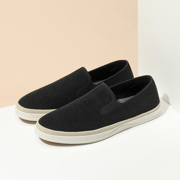 Men's Casual Slip-On Loafers - BLACK - 8