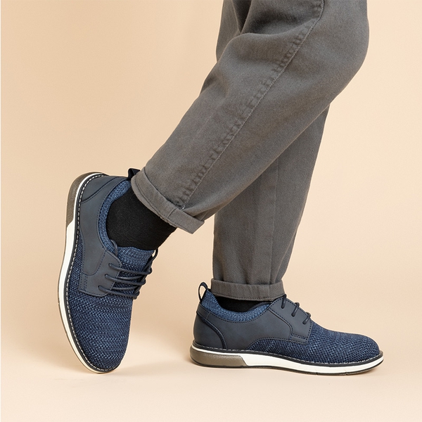 Boys' Knitted Oxford Dress Shoes - NAVY - 8