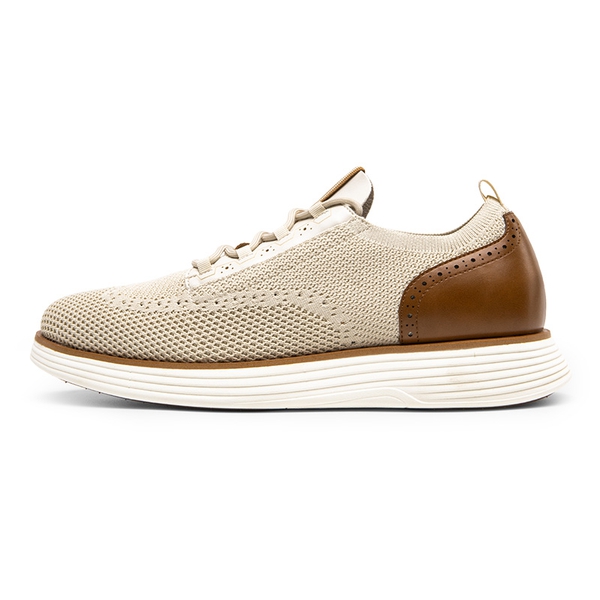 [MaxFlex SuiteCraft+] Men's Smart Casual Knit Oxford Shoes - BEIGE - 2