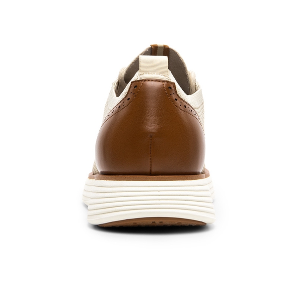 [MaxFlex SuiteCraft+] Men's Smart Casual Knit Oxford Shoes - BEIGE - 5