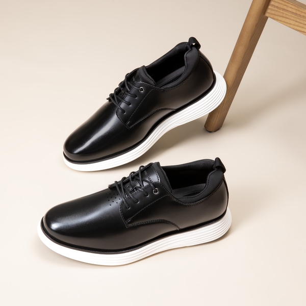 [MaxFlex SuitePolish-] Men's Smart Casual Oxford Hybrid Sneakers - BLACK - 1