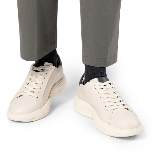 Men's Vegan Leather Casual Dress Sneakers - BEIGE - 7