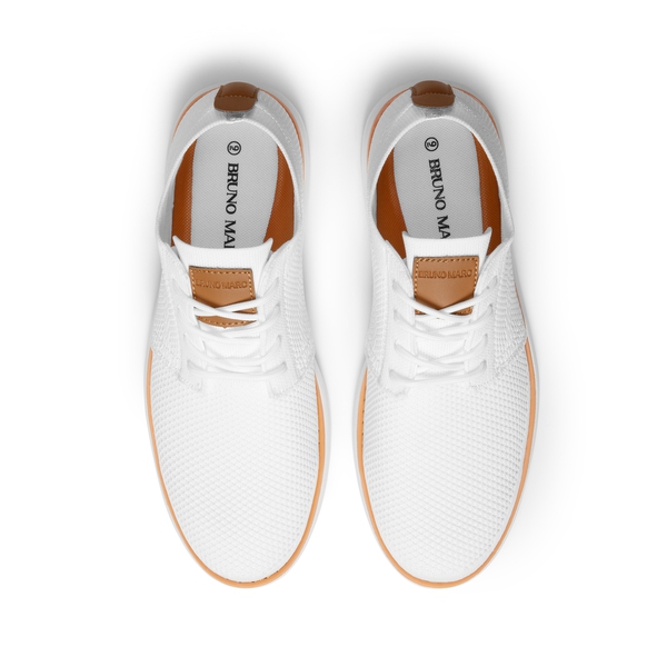 [KnitFlex Breeze] Men's Breathable Mesh Oxford Sneakers - WHITE - 4