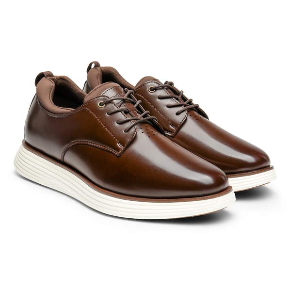 [MaxFlex SuitePolish-] Men's Smart Casual Oxford Hybrid Sneakers - DARK BROWN - 3