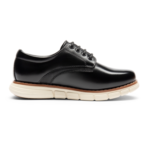 [CrossFlex CrestKids] Boys' Non-Slip Oxford Dress Sneakers - BLACK - 6