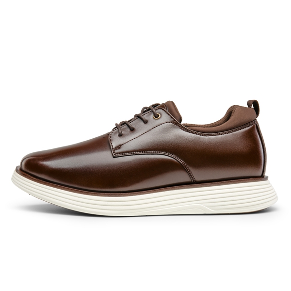 [MaxFlex SuitePolish-] Men's Smart Casual Oxford Hybrid Sneakers - DARK BROWN - 2