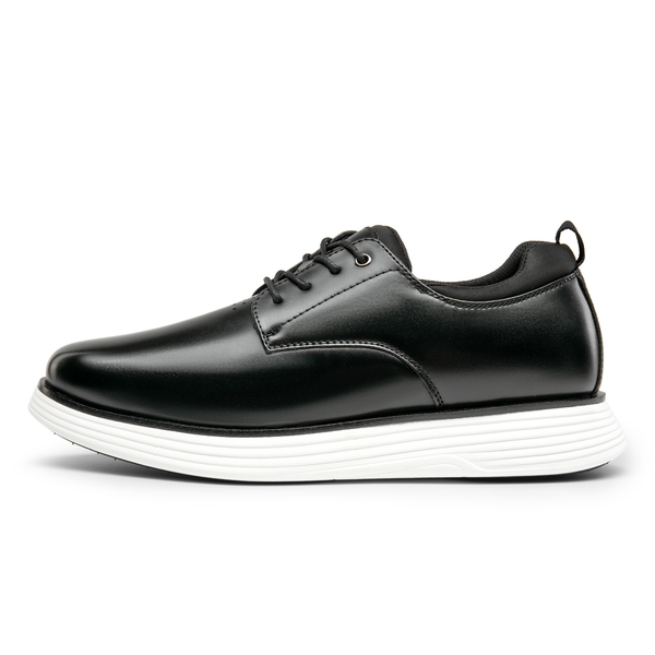 [MaxFlex SuitePolish-] Men's Smart Casual Oxford Hybrid Sneakers - BLACK - 2