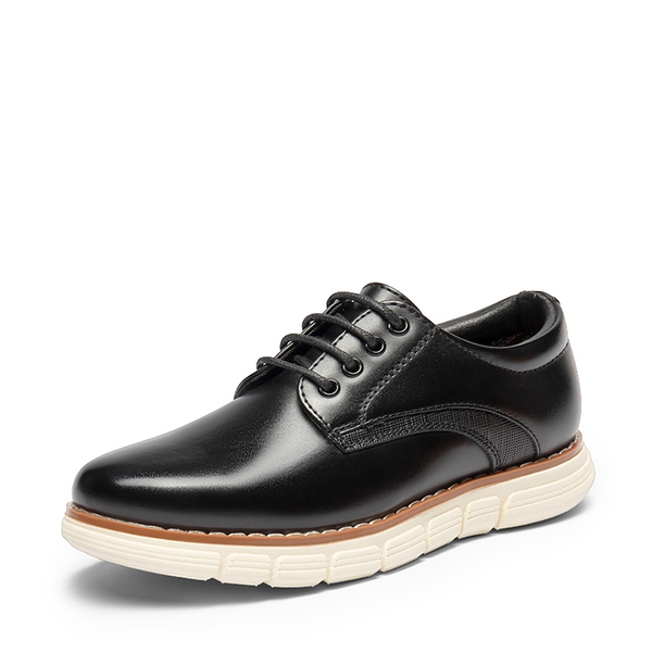 [CrossFlex CrestKids] Boys' Non-Slip Oxford Dress Sneakers - BLACK -  0
