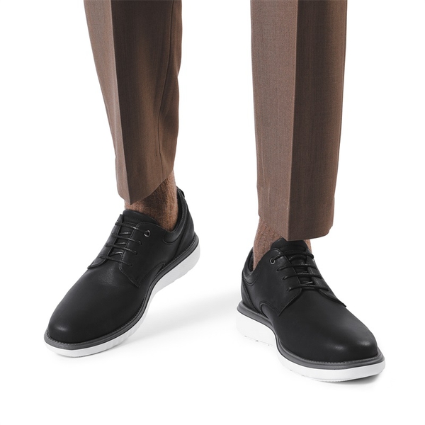 [CrossFlex Lite Matte] Men's Smart Casual Oxford Derby Shoes - BLACK - 1
