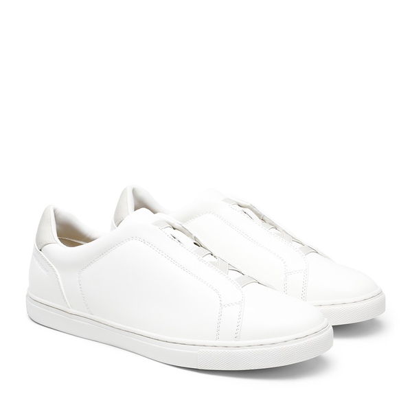 Men's Fashionable Low-Top Sneakers - WHITE - 5