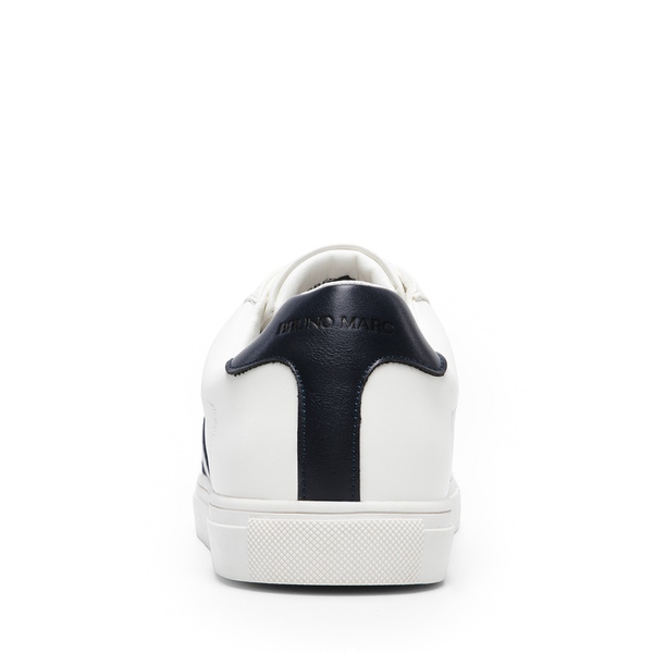 Men's Supportive Vegan Leather Fashion Sneakers - WHITE - 4