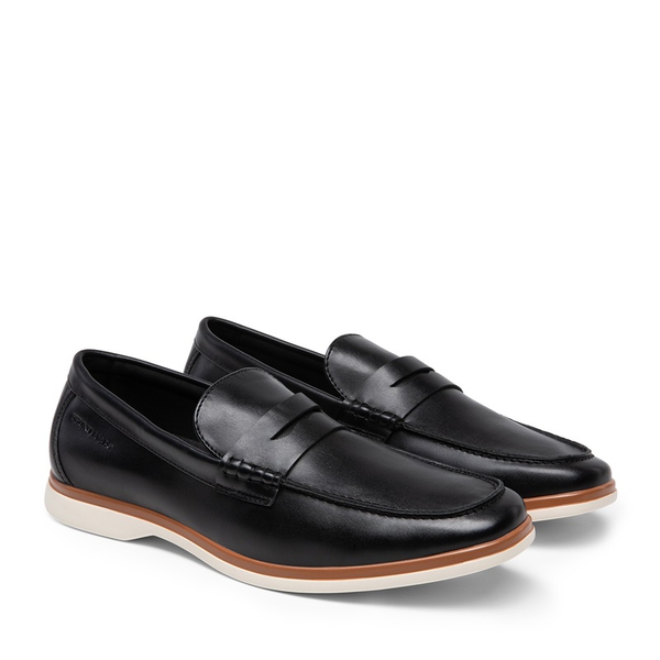 Men's Slip-On Business Penny Loafers - BLACK - 2