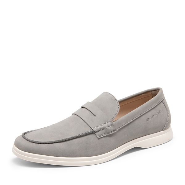 Men's Slip-On Business Penny Loafers - GREY -  0