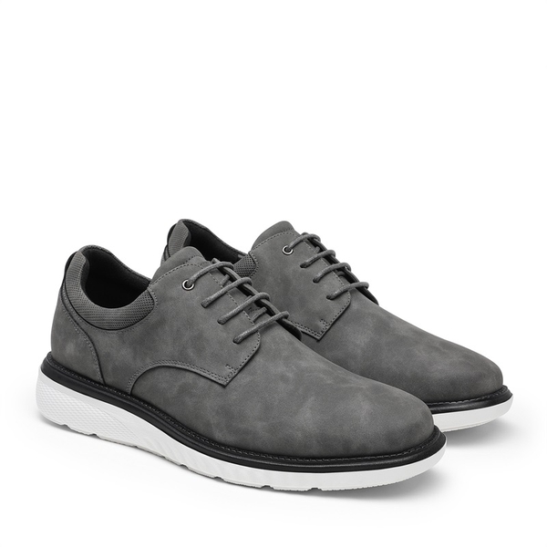 [CrossFlex Lite Matte] Men's Smart Casual Oxford Derby Shoes - GREY - 2