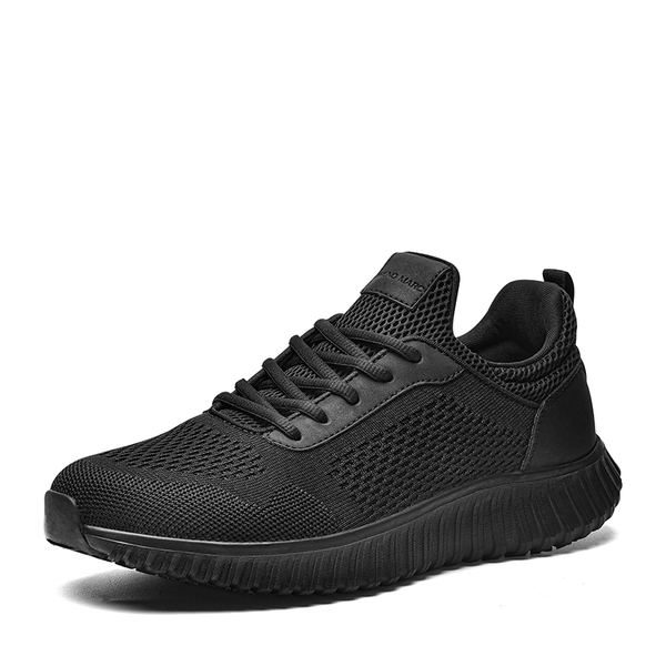 Men's Breathable Casual Sneakers - BLACK -  0