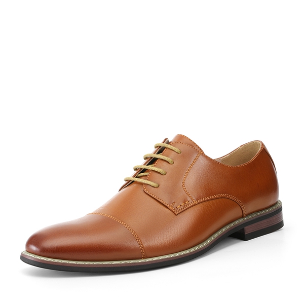 Men's Classic Cap-Toe Formal Oxford Shoes - BROWN -  0