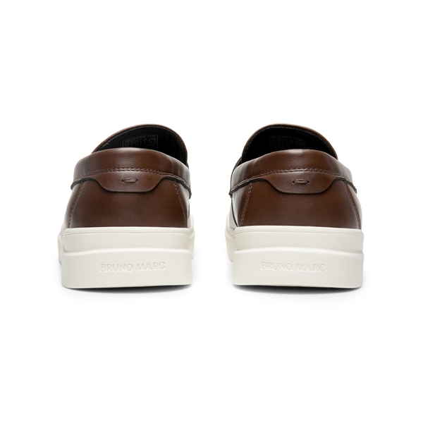 Men's Casual Dress Penny Loafers - DARK BROWN - 3
