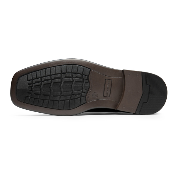 Men's Smart Square Toe Slip On Loafers - DARK BROWN - 3