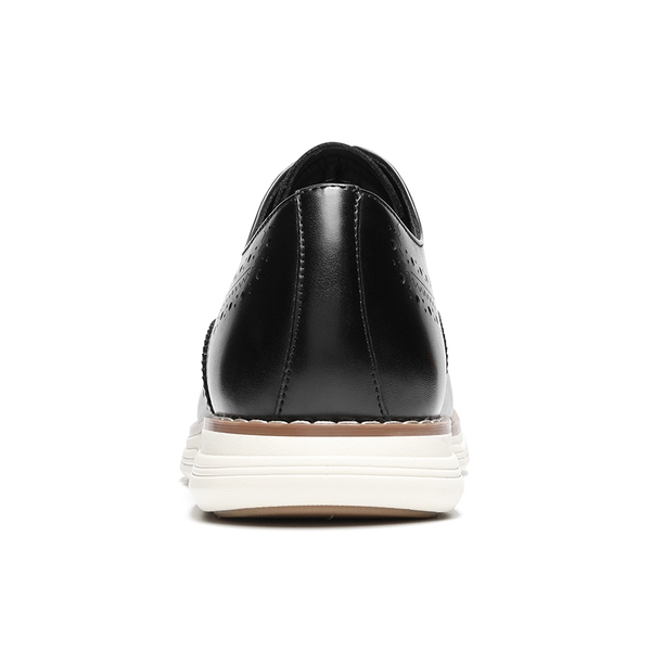 [CrossFlex NeatPolish+] Men's Dress Sneakers Casual Oxford Shoes - BLACK - 5