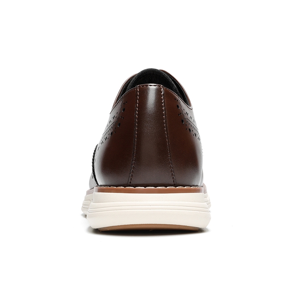 [CrossFlex NeatPolish+] Men's Dress Sneakers Casual Oxford Shoes - DARK-BROWN - 5