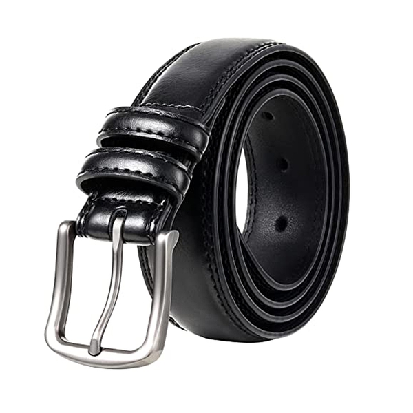 Men's Genuine Leather Casual Dress Belt - BROWN -  0