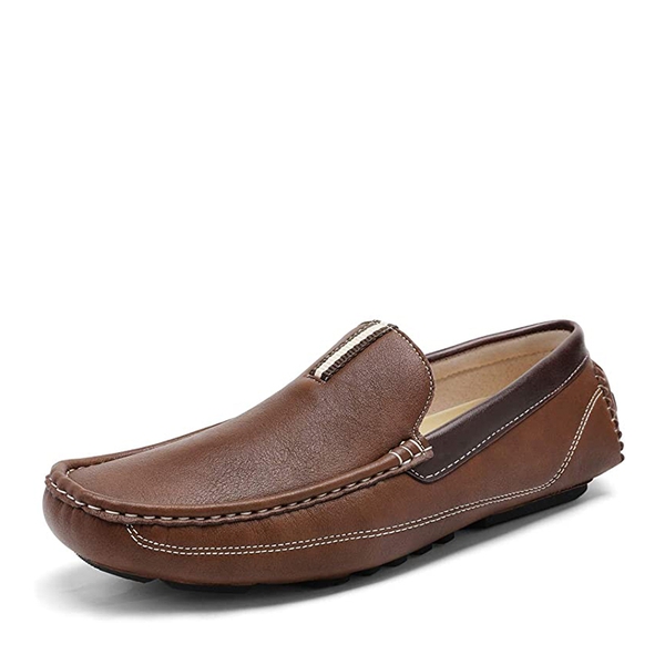 Men's Moc Toe Driving Loafers - BROWN -  0