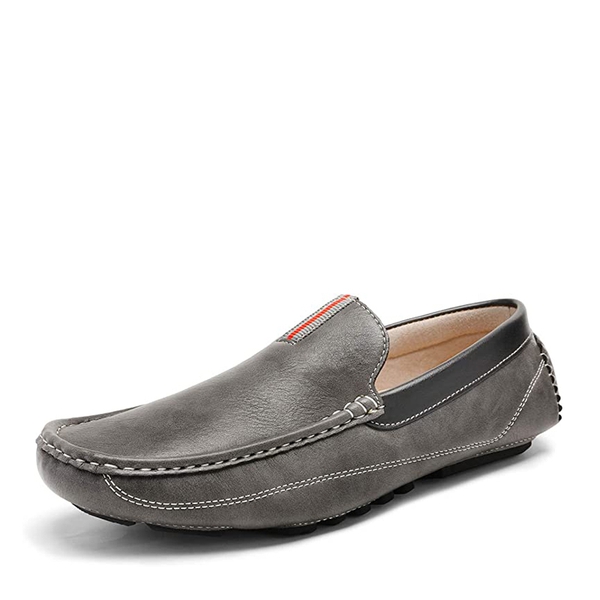 Men's Moc Toe Driving Loafers - GREY -  0