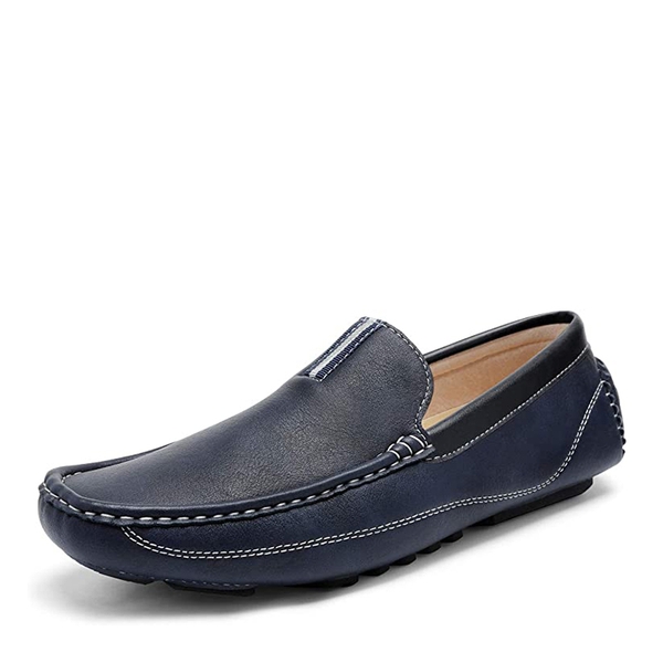 Men's Moc Toe Driving Loafers - NAVY -  0
