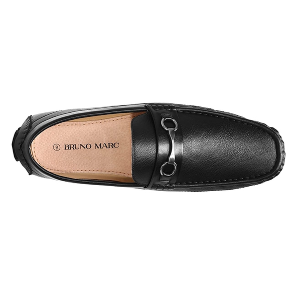 Men's Horsebit Driving Moccasin Loafers - BLACK - 3