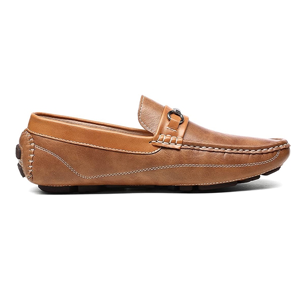 Men's Horsebit Driving Moccasin Loafers - TAN - 2
