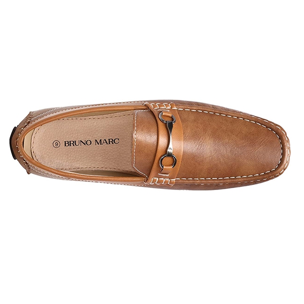 Men's Horsebit Driving Moccasin Loafers - TAN - 3